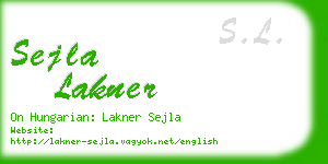 sejla lakner business card